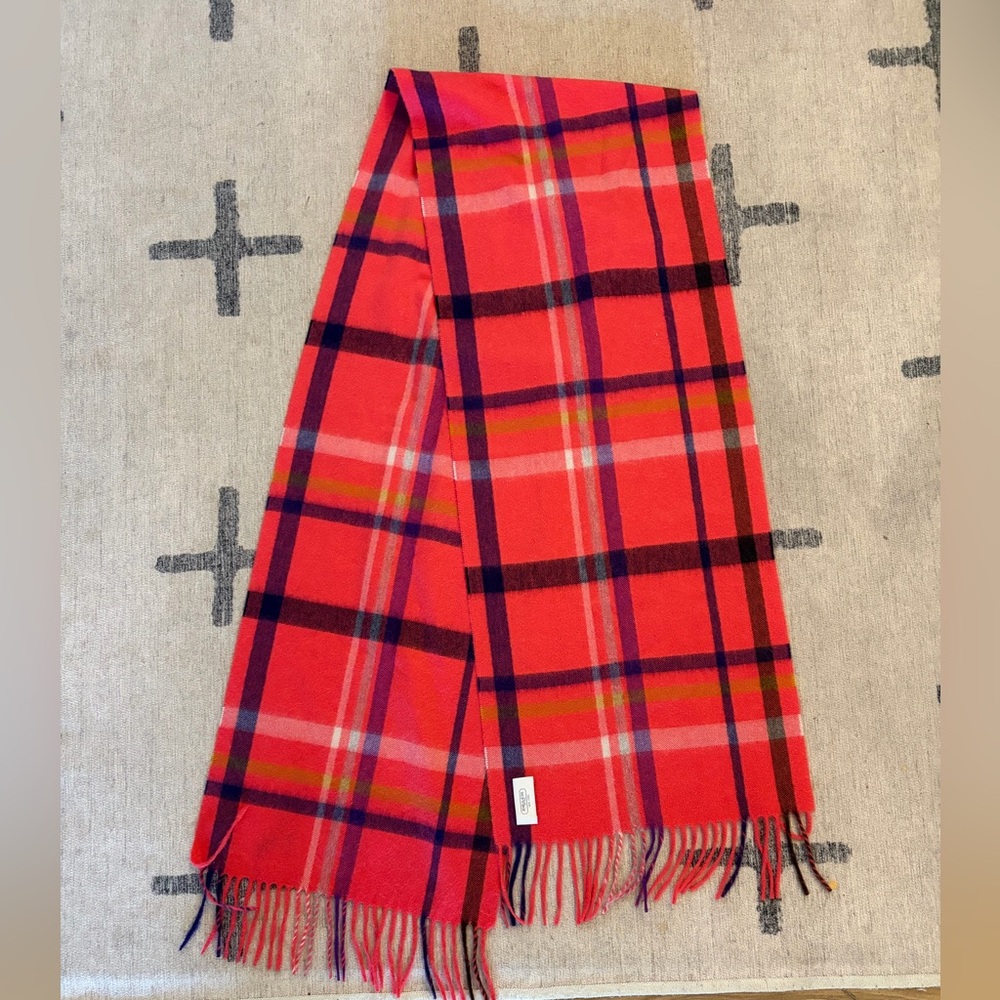 100% cashmere coach scarf